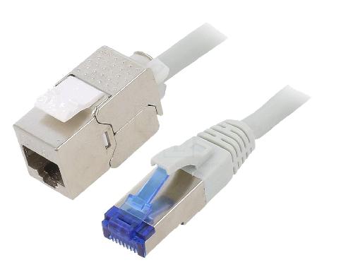 Cable - Adaptateur Reseau - Telephonie Cable reseau RJ45 male S-FTP 6a gris 3m