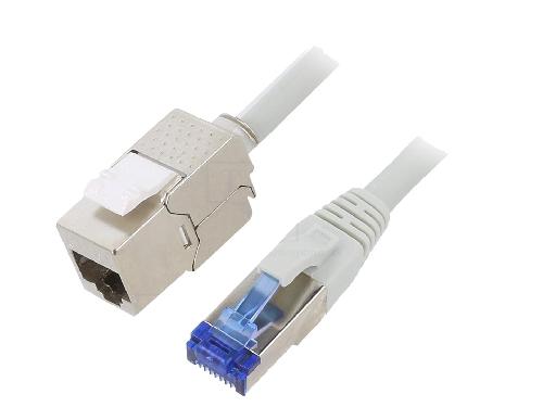 Cable - Adaptateur Reseau - Telephonie Cable reseau RJ45 male S-FTP 6a gris 5m