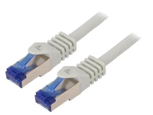 Cable - Adaptateur Reseau - Telephonie Cable reseau Rj45 male S-FTP Cat 6a Gris - 0.25m