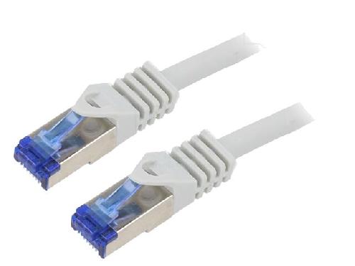 Cable - Adaptateur Reseau - Telephonie Cable reseau RJ45 male S-FTP Cat.6a gris - 1.5m