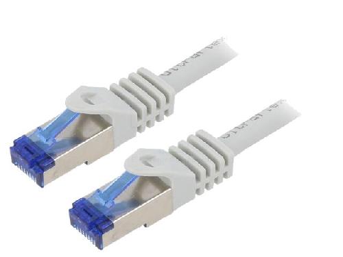 Cable - Adaptateur Reseau - Telephonie Cable reseau RJ45 male S-FTP Cat.6a gris - 1m