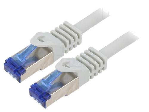 Cable - Adaptateur Reseau - Telephonie Cable reseau RJ45 male S-FTP Cat.6a gris - 2m