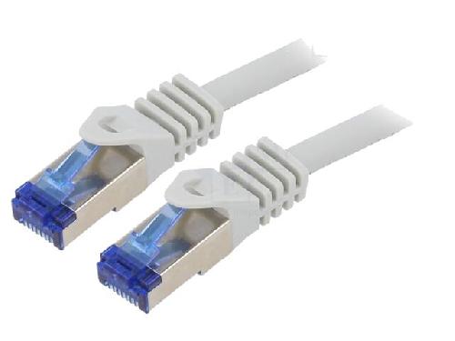 Cable - Adaptateur Reseau - Telephonie Cable reseau RJ45 male S-FTP Cat.6a gris - 3m