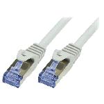 Cable reseau RJ45 male S-FTP Cat 6a gris - 3m