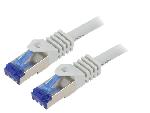 Cable - Adaptateur Reseau - Telephonie Cable reseau RJ45 male S-FTP Cat 6a gris - 5m
