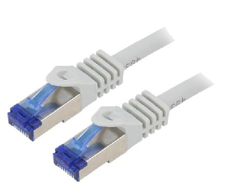 Cable - Adaptateur Reseau - Telephonie Cable reseau RJ45 male S-FTP Cat 6a gris - 5m