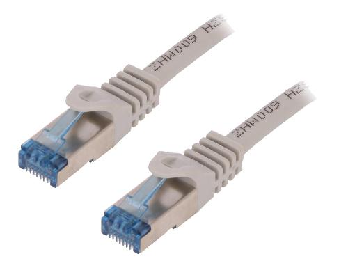 Cable - Adaptateur Reseau - Telephonie Cable reseau RJ45 male S-FTP Cat 6a gris - 5m