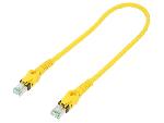 Cable - Adaptateur Reseau - Telephonie Cable reseau RJ45 male S-FTP Cat 6a jaune - 0.5m