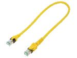 Cable - Adaptateur Reseau - Telephonie Cable reseau RJ45 male S-FTP Cat 6a jaune - 0.5m