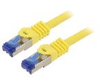 Cable - Connectique Pour Peripherique Cable reseau RJ45 male S-FTP Cat 6a jaune- 1.5m