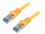 Cable - Adaptateur Reseau - Telephonie Cable reseau RJ45 male S-FTP Cat 6a jaune - 1.5m