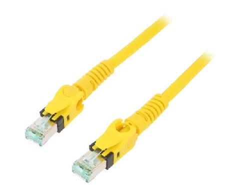 Cable - Adaptateur Reseau - Telephonie Cable reseau RJ45 male S-FTP Cat 6a jaune - 10m