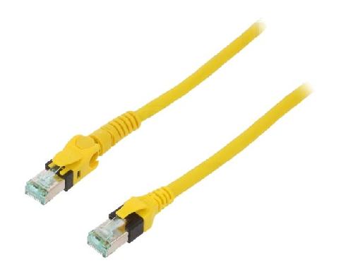 Cable - Adaptateur Reseau - Telephonie Cable reseau RJ45 male S-FTP Cat 6a jaune - 10m