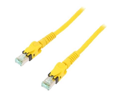 Cable - Adaptateur Reseau - Telephonie Cable reseau RJ45 male S-FTP Cat 6a jaune - 10m