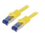Cable - Adaptateur Reseau - Telephonie Cable reseau RJ45 male S-FTP Cat 6a jaune - 10m