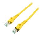 Cable - Adaptateur Reseau - Telephonie Cable reseau RJ45 male S-FTP Cat 6a jaune - 1m