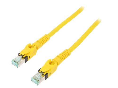 Cable - Adaptateur Reseau - Telephonie Cable reseau RJ45 male S-FTP Cat 6a jaune - 1m