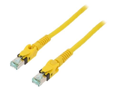 Cable - Adaptateur Reseau - Telephonie Cable reseau RJ45 male S-FTP Cat 6a jaune - 1m