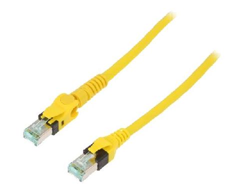 Cable - Adaptateur Reseau - Telephonie Cable reseau RJ45 male S-FTP Cat 6a jaune - 1m
