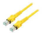 Cable - Adaptateur Reseau - Telephonie Cable reseau RJ45 male S-FTP cat 6a jaune - 1m