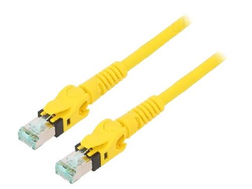 Cable - Adaptateur Reseau - Telephonie Cable reseau RJ45 male S-FTP cat 6a jaune - 1m