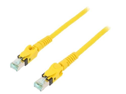 Cable - Adaptateur Reseau - Telephonie Cable reseau RJ45 male S-FTP Cat 6a jaune - 2m