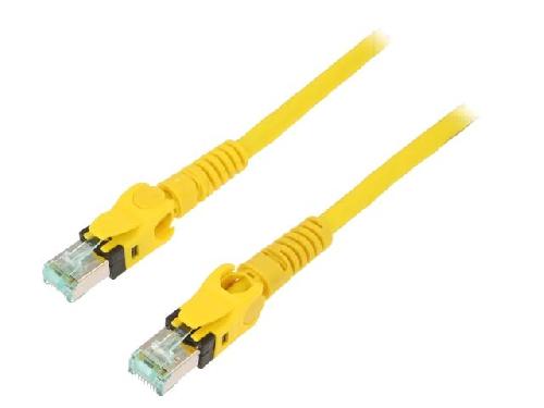 Cable - Adaptateur Reseau - Telephonie Cable reseau RJ45 male S-FTP Cat 6a jaune - 3m