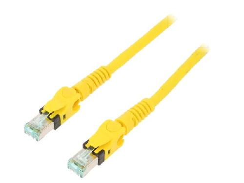 Cable - Adaptateur Reseau - Telephonie Cable reseau RJ45 male S-FTP Cat 6a jaune - 3m