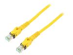 Cable - Adaptateur Reseau - Telephonie Cable reseau RJ45 male S-FTP cat 6a jaune - 5m