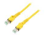 Cable - Adaptateur Reseau - Telephonie Cable reseau RJ45 male S-FTP Cat 6a jaune - 5m
