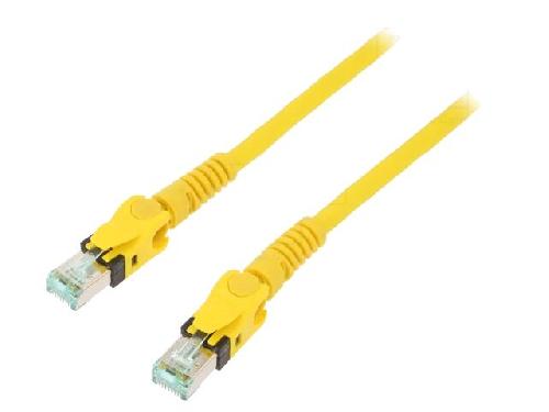 Cable - Adaptateur Reseau - Telephonie Cable reseau RJ45 male S-FTP Cat 6a jaune - 5m