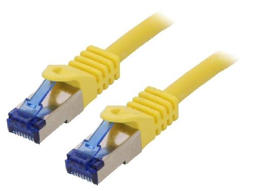 Cable - Adaptateur Reseau - Telephonie Cable reseau RJ45 male S-FTP Cat 6a jaune- 5m
