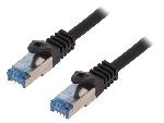 Cable - Adaptateur Reseau - Telephonie Cable reseau RJ45 male S-FTP Cat 6a noir- 0.50m