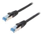 Cable - Adaptateur Reseau - Telephonie Cable reseau RJ45 male S-FTP Cat 6a noir - 0.5m