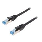 Cable reseau RJ45 male S-FTP Cat 6a noir - 0.5m