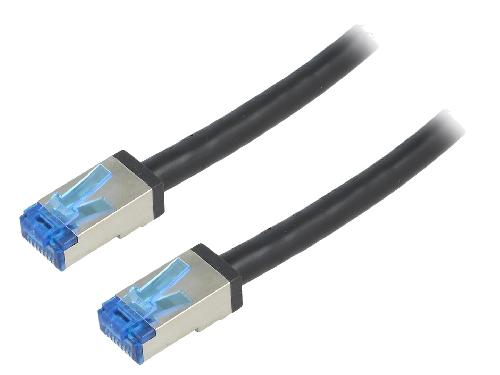 Cable - Connectique Pour Peripherique Cable reseau RJ45 male S-FTP Cat 6a noir - 0.5m