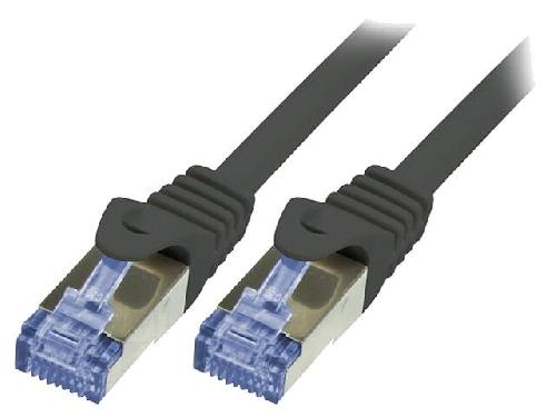 Cable - Adaptateur Reseau - Telephonie Cable reseau RJ45 male S-FTP Cat 6a noir - 10m