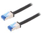 Cable - Adaptateur Reseau - Telephonie Cable reseau RJ45 male S-FTP Cat 6a noir - 10m