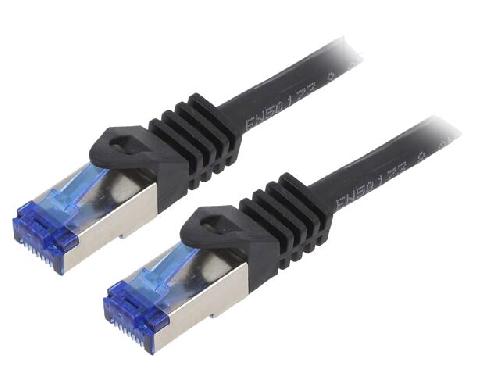 Cable - Adaptateur Reseau - Telephonie Cable reseau RJ45 male S-FTP Cat 6a noir- 1m
