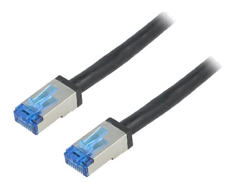 Cable - Adaptateur Reseau - Telephonie Cable reseau RJ45 male S-FTP Cat 6a noir - 1m