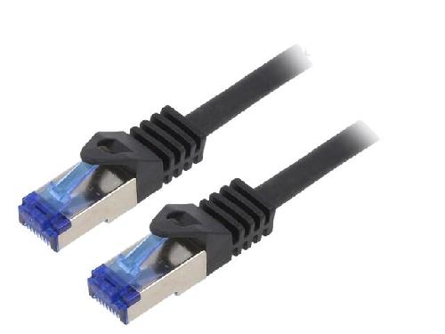 Cable - Adaptateur Reseau - Telephonie Cable reseau RJ45 male S-FTP Cat 6a noir- 2m