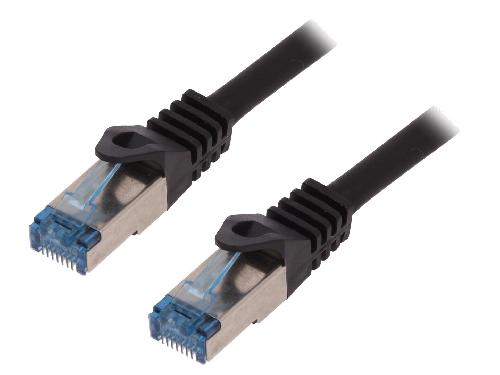 Cable - Connectique Pour Peripherique Cable reseau RJ45 male S-FTP Cat 6a noir- 2m