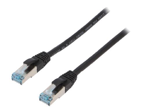 Cable - Adaptateur Reseau - Telephonie Cable reseau RJ45 male S-FTP Cat 6a noir- 2m