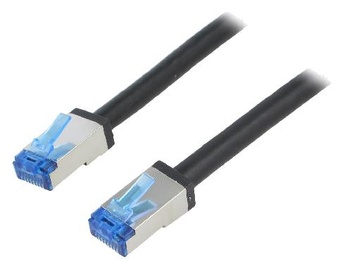 Cable - Connectique Pour Peripherique Cable reseau RJ45 male S-FTP Cat 6a noir - 2m