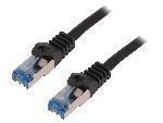 Cable - Adaptateur Reseau - Telephonie Cable reseau RJ45 male S-FTP Cat 6a noir- 3m