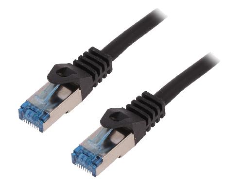 Cable - Adaptateur Reseau - Telephonie Cable reseau RJ45 male S-FTP Cat 6a noir- 3m