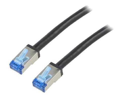 Cable - Adaptateur Reseau - Telephonie Cable reseau RJ45 male S-FTP Cat 6a noir - 3m