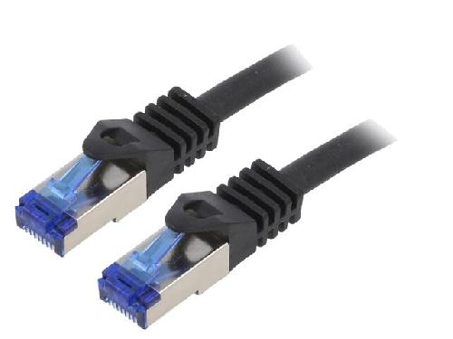 Cable - Adaptateur Reseau - Telephonie Cable reseau RJ45 male S-FTP Cat 6a noir- 5m