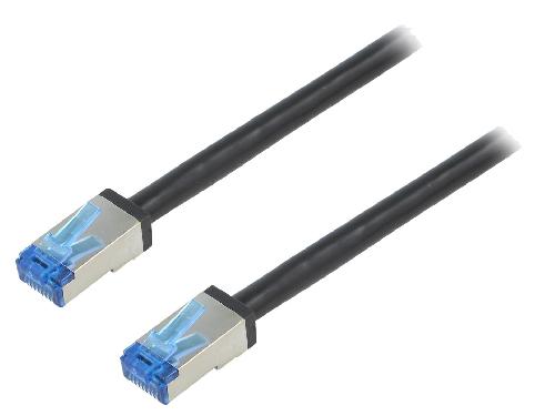 Cable - Adaptateur Reseau - Telephonie Cable reseau RJ45 male S-FTP Cat 6a noir - 7.5m