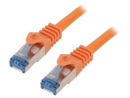 Cable - Adaptateur Reseau - Telephonie Cable reseau RJ45 male S-FTP Cat 6a orange- 1.5m